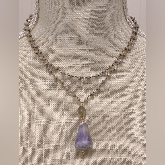 Gemstone & Shell Necklace - Picture 1 of 6